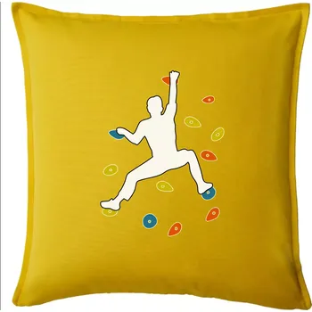 Polštář Bouldering lezec - Polštář 50x50 - 50x50 - Pouze potah ( Žlutá )