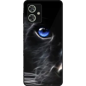 Pouzdro na mobilní telefon Lesklý kryt iSaprio pro Motorola Moto G54 5G - Black Puma (Lesklý obal, elegantní kryt a pouzdro iSaprio Exclusive na mobil Motorola Moto G54 5G - Black Puma - luxusní vzhled, pružné boky z TPU, kompletní ochrana hran a fotoaparátu, česká výroba)