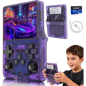 Herní konzole PŘENOSNÁ HERNÍ KONZOLE R40S PRO RETRO HRY, VÍCE NEŽ 30 000 HER, LINUX, 256GB