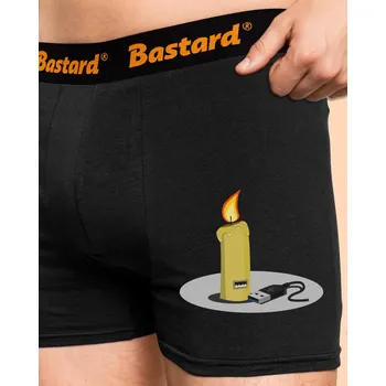 Trenýrky Bastard USB svíčka boxerky Black