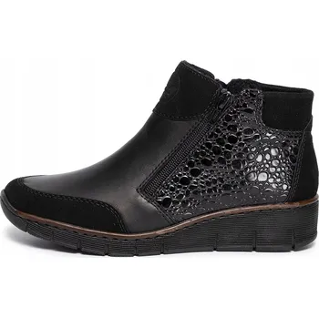 Dámská zimní obuv Dámské kotníkové boty RIEKER 53782-00 Černé 36