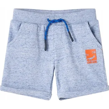 Chlapecké kraťasy Dětské šortky se stahovací šňůrkou, modrý melír, velikost 140