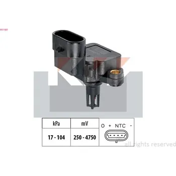 Čidlo automobilu Snímač, plnicí tlak KW 493 081