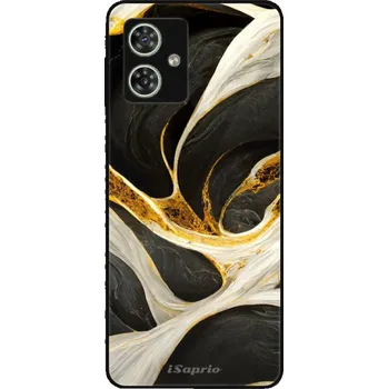 Pouzdro na mobilní telefon Lesklý kryt iSaprio pro Motorola Moto G54 5G - Black and Gold (Lesklý obal, elegantní kryt a pouzdro iSaprio Exclusive na mobil Motorola Moto G54 5G - Black and Gold - luxusní vzhled, pružné boky z TPU, kompletní ochrana hran a fotoaparátu, česká výroba)