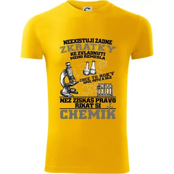 Chemik zkratky - Viper FIT - Pánské zůžené tričko - M ( Žlutá )