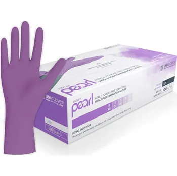 Vyšetřovací rukavice UNIGLOVES Nitrilové rukavice fialové - Violet Pearl, 100 ks Velikost: XL (10)