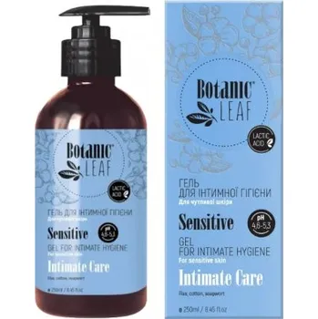 Intimní hygienický prostředek BOTANIC LEAF: Gel na intimní hygienu SENSITIVE 250ml K3076