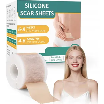 Náplast SILIKONOVÉ NÁPLASTI NA JIZVY PO OPERACI V ROLCE 1,9M OPAKOVANĚ POUŽITELNÉ