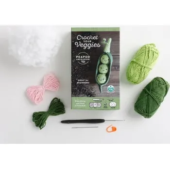 Cizojazyčná kniha Crochet Your Veggies Amigurumi Kit Peapod - Schiffer Publishing, Ltd.