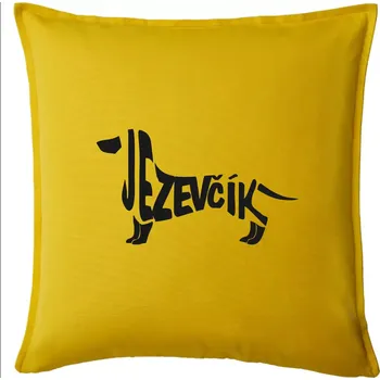 Polštář Jezevčík - CZ - Polštář 50x50 - 50x50 - Pouze potah ( Žlutá )