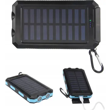 Powerbanka SOLÁRNÍ POWERBANKA USB ODOLNÁ S KOMPASEM A LED 30000MAH