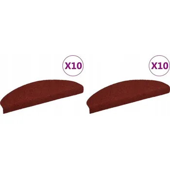 Nášlap na schod Červené samolepicí nášlapy na schody, 65x21x4 cm, 10 ks