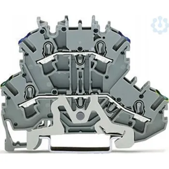 Rozvaděč SVORKOVNICE LIŠTOVÁ DVOUÚROVŇOVÁ 2,5 MM2 PE/N ŠEDÁ TOPJOBS WAGO