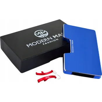 Peněženka MODERN MAN hliníková peněženka modrá - muž