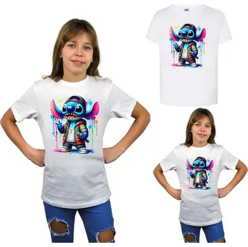 Dětská móda Miłym Druczkiem dětské tričko bílé bavlna velikost 128