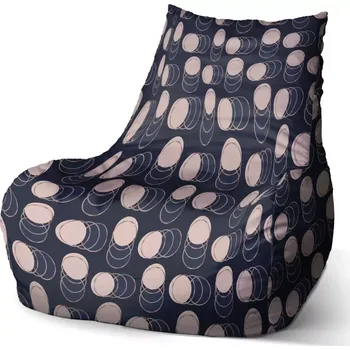 Sedací pytel Sablio Sedací vak Bean Kruhy a puntíky - 60 x 70 x 70 cm