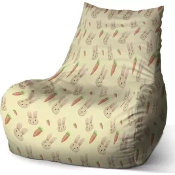 Sedací pytel Sablio Sedací vak Bean Zajíček s mrkví - 60 x 70 x 70 cm