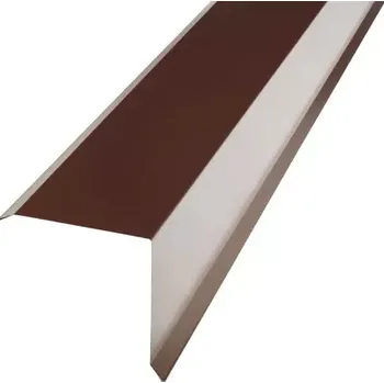 Střecha Závětrná lišta horní s odkapem r.š.333mm Al Hliník Lakovaný RAL 8017 hnědá čoko dl.2m