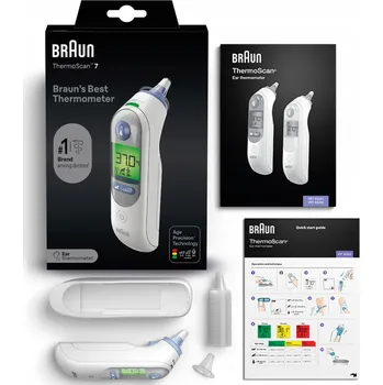 Teploměr osobní Ušní teploměr Braun IRT6520WE ThermoScan 7 + 21 ochranných nástavců