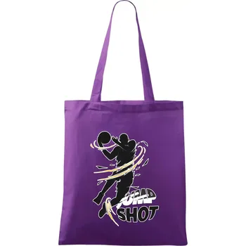 Basketball - jump shot - Taška bavlněná - 42 x 38 cm ( Fialová )