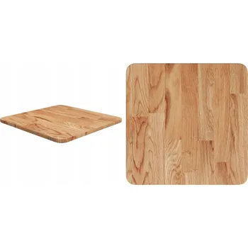 Konferenční stolek 40x40x1 cm, Čtvercová deska stolu, světle hnědá, dubová, 5 cm