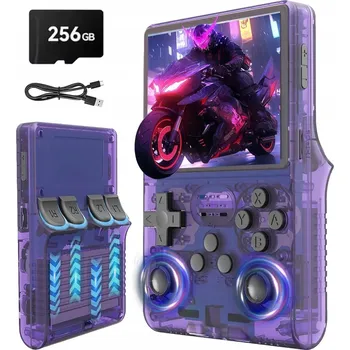 Herní konzole RETRO PŘENOSNÁ MOBILNÍ KONZOLE R40S 256GB S 3.5" IPS DISPLEJEM A 30000+ HRAMI
