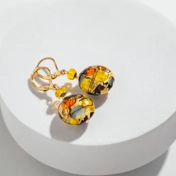 Náušnice Lampglas Náušnice Mythic Flame s 24karátovým zlatem v perlách Lampglas Materiál zapínání náušnic: pozlacené stříbro Ag 925/1000