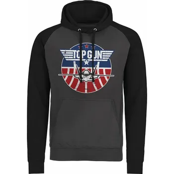 Pánská mikina Top Gun mikina, Tomcat Hoodie Black-Grey, pánská XL