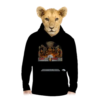 Chlapecká mikina Bastard B17: Doom dětská mikina klokanka Black