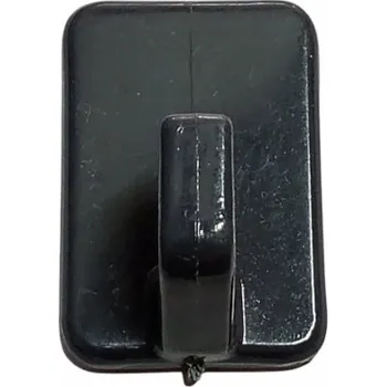 Věšák Tmavě šedý obdélníkový věšák samolepicí 2 x 3 x 1,5 cm praktický