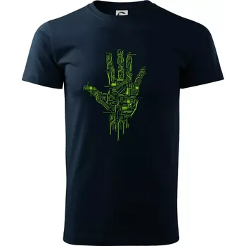 Pánské tričko Tištěný spoj ruka - Triko extra velké (5-8XL) - 8XL ( Námořní modrá (velmi tmavá - téměř černá) )