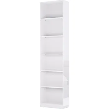 Knihovna Rohový otevřený regál ke skříni bílý lesk Family