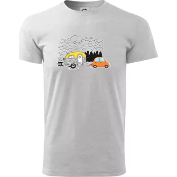 S obytňákem v lese - Triko extra velké (5-8XL) - 7XL ( Světlešedý Melír )