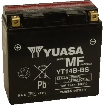 Motobaterie Yuasa Super MF 12V, 12Ah, 210A, YT14B-BS