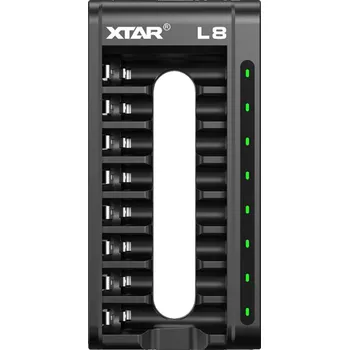 Nabíječka baterií Xtar L8-The Fastest Type-C 1.5V Li-ion and 1.2V Ni-MH AA/AAA battery charger