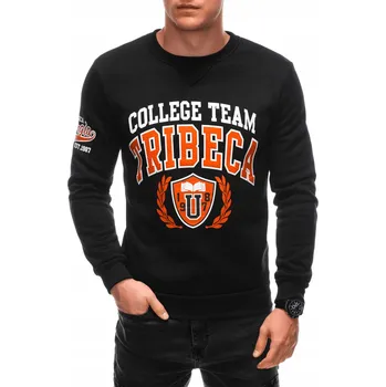 Pánská mikina Pánská mikina bez kapuce 1618B černá M