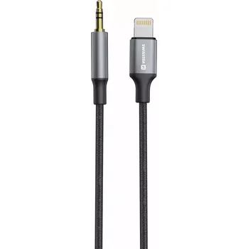 Audio kabel Swissten audio kabel Lightning Jack 3,5mm textilní 1,5m