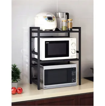 Věšák Nastavitelná Police Dvojitý Stojan do Kuchyně Nad Mikrovlnku + Háčky PŁ8