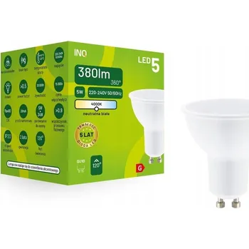 Žárovka INQ LED žárovka GU10 6W 490lm 4000K neutrální bílá