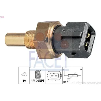 Čidlo automobilu Snímač, teplota chladiva FACET 7.3165