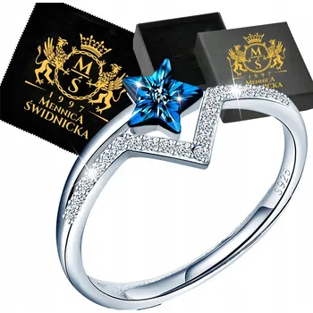 Prsten Stříbrný 925 Dámský Nastavitelný Prstýnek Dárek