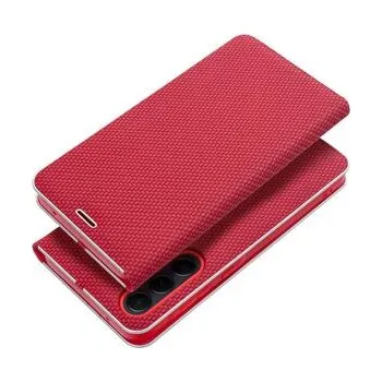 Pouzdro na mobilní telefon Pouzdro LUNA Book Carbon pro SAMSUNG S25 Ultra červené - OEM + zdarma možnost vyzkoušet a vrátit zboží do 30 dní