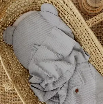 Dětská deka Pro Miminka deka 75x100+ letní Polštář do kočárku, Bavlna vaflová, světle šedá