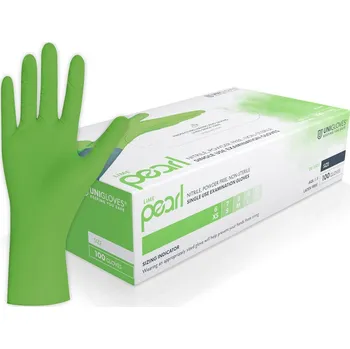 Zdravotnický materiál UNIGLOVES Nitrilové rukavice limetkové - Lime Pearl, 100 ks Velikost: XL (10)