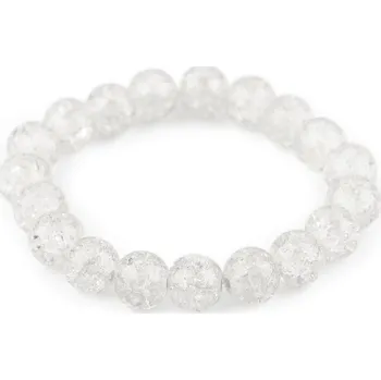 Šperk Náramek pružný ze skleněných korálků, barva 5 transparent