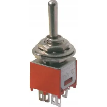 vypínač Přepínač páčkový 3pol./6pin ON-OFF-ON mini