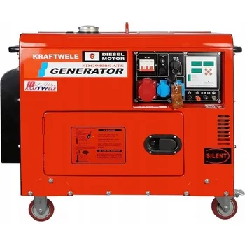 Elektrocentrála Přenosný třífázový generátor proudu KrafTWele 9800 W na naftu