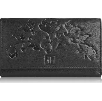 Peněženka Dámská peněženka Paolo Peruzzi z pravé kůže černá - Autorizovaný prodejce