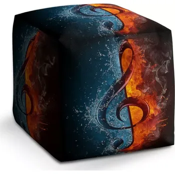 Taburet Sablio Taburet Cube Ohnivý klíč: 40x40x40 cm