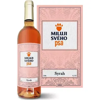 Víno Sablio Růžové víno Miluji svého psa: 0,75 l